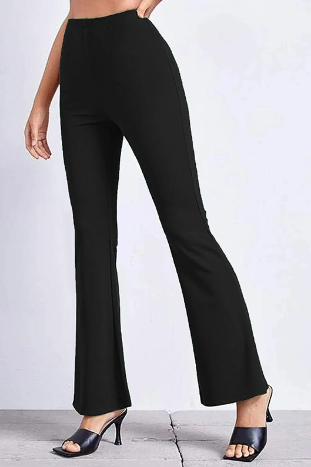 Casual Ankle Cut High Rise Flared Pants