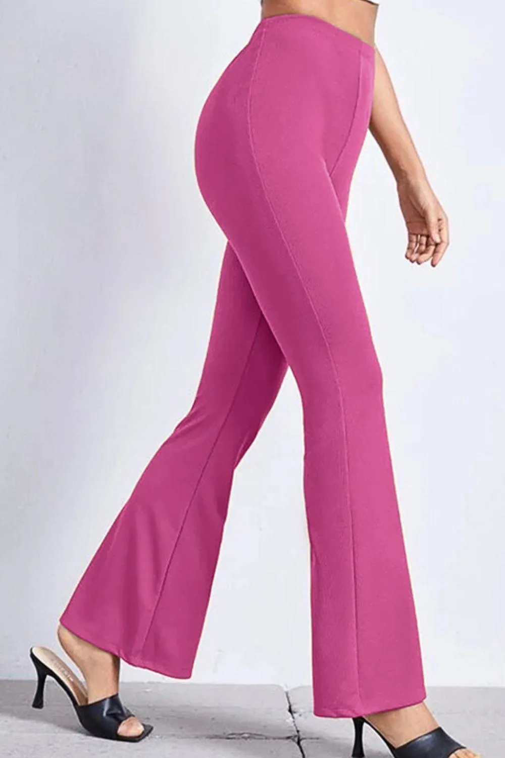 Casual Ankle Cut High Rise Flared Pants