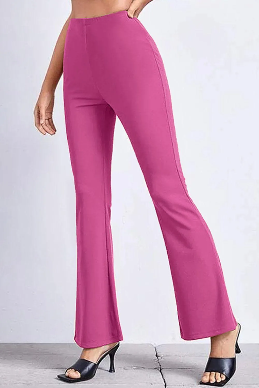 Casual Ankle Cut High Rise Flared Pants