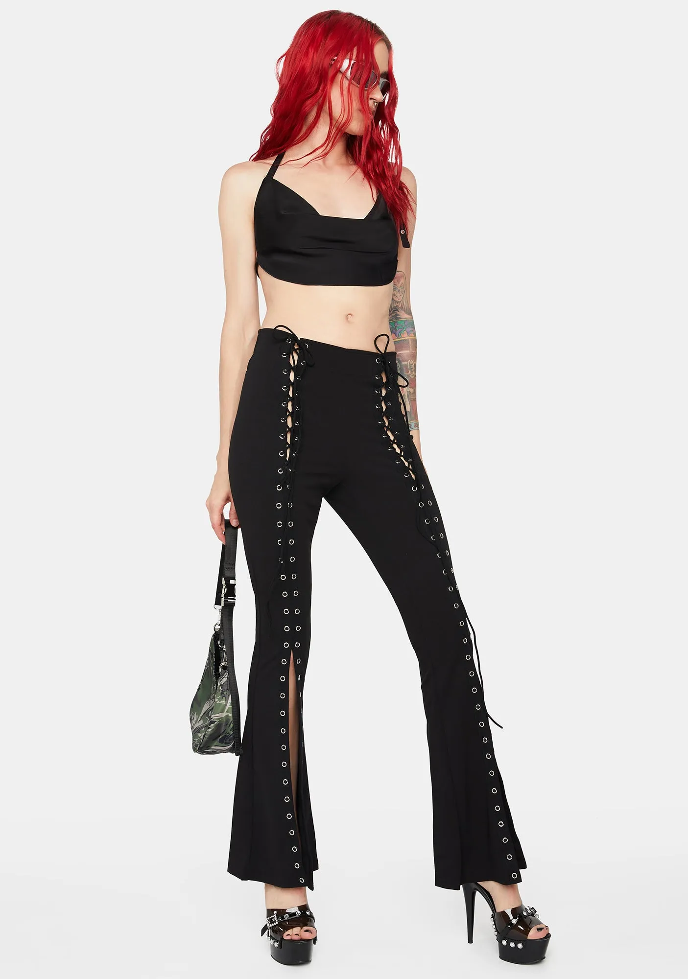 Caught Up In You Lace Up Pants