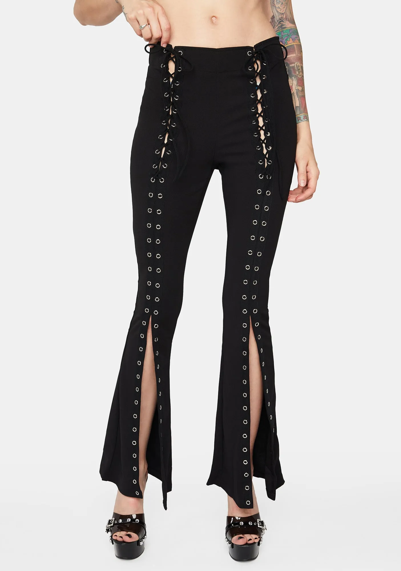 Caught Up In You Lace Up Pants