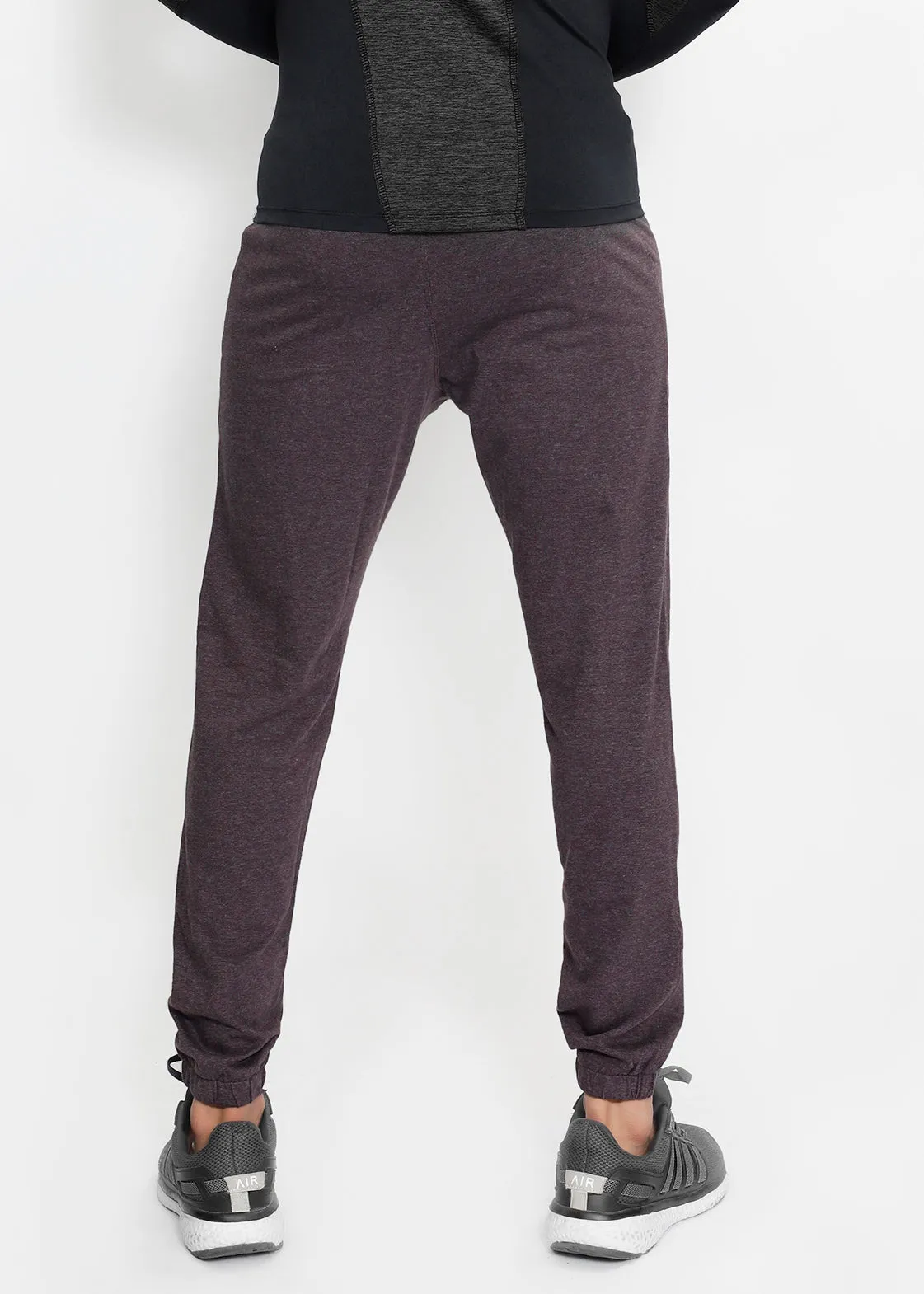 Cherry Brown Cotton Joggers