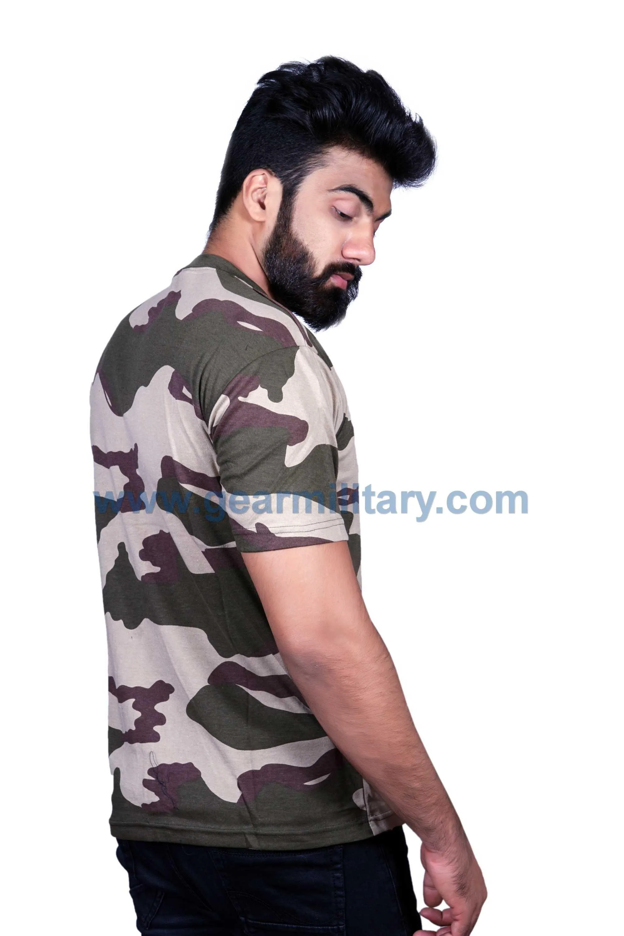 CISF Print Camo Half Sleeves T Shirt