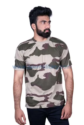 CISF Print Camo Half Sleeves T Shirt