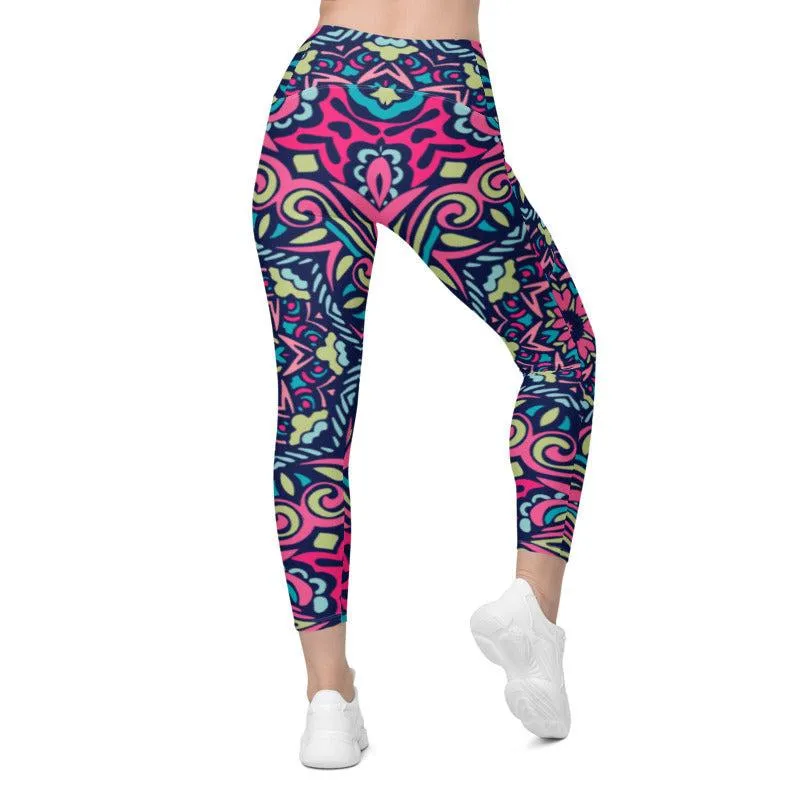 Colorful Mandala Leggings with pockets