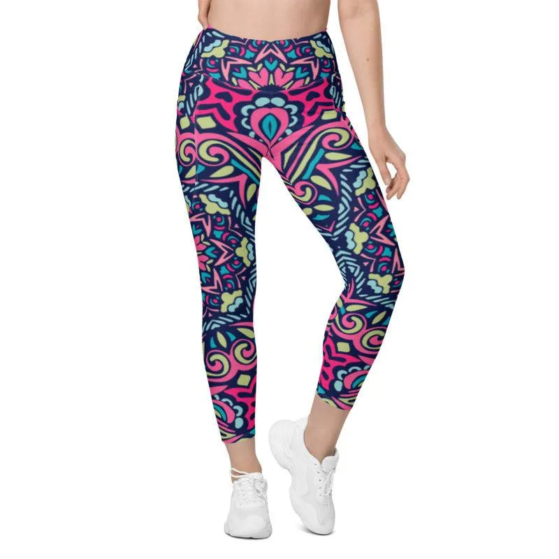 Colorful Mandala Leggings with pockets