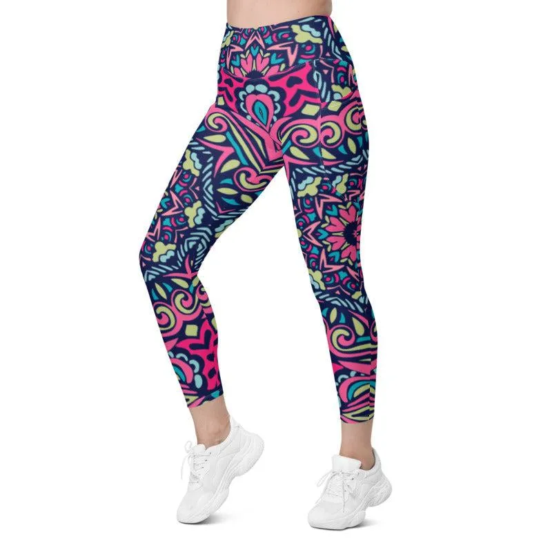 Colorful Mandala Leggings with pockets