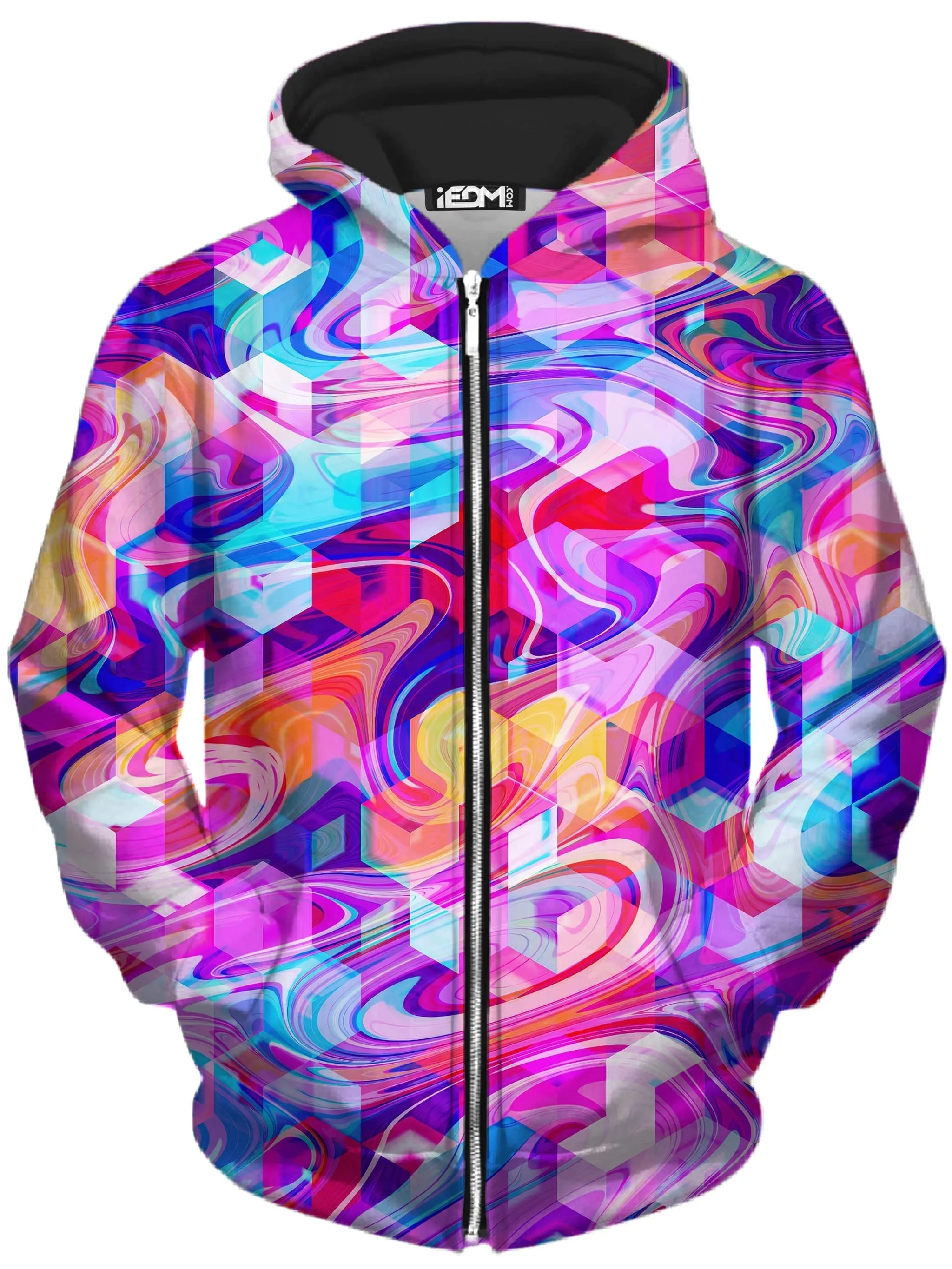 Cubic Drop Zip-Up Hoodie and Joggers Combo