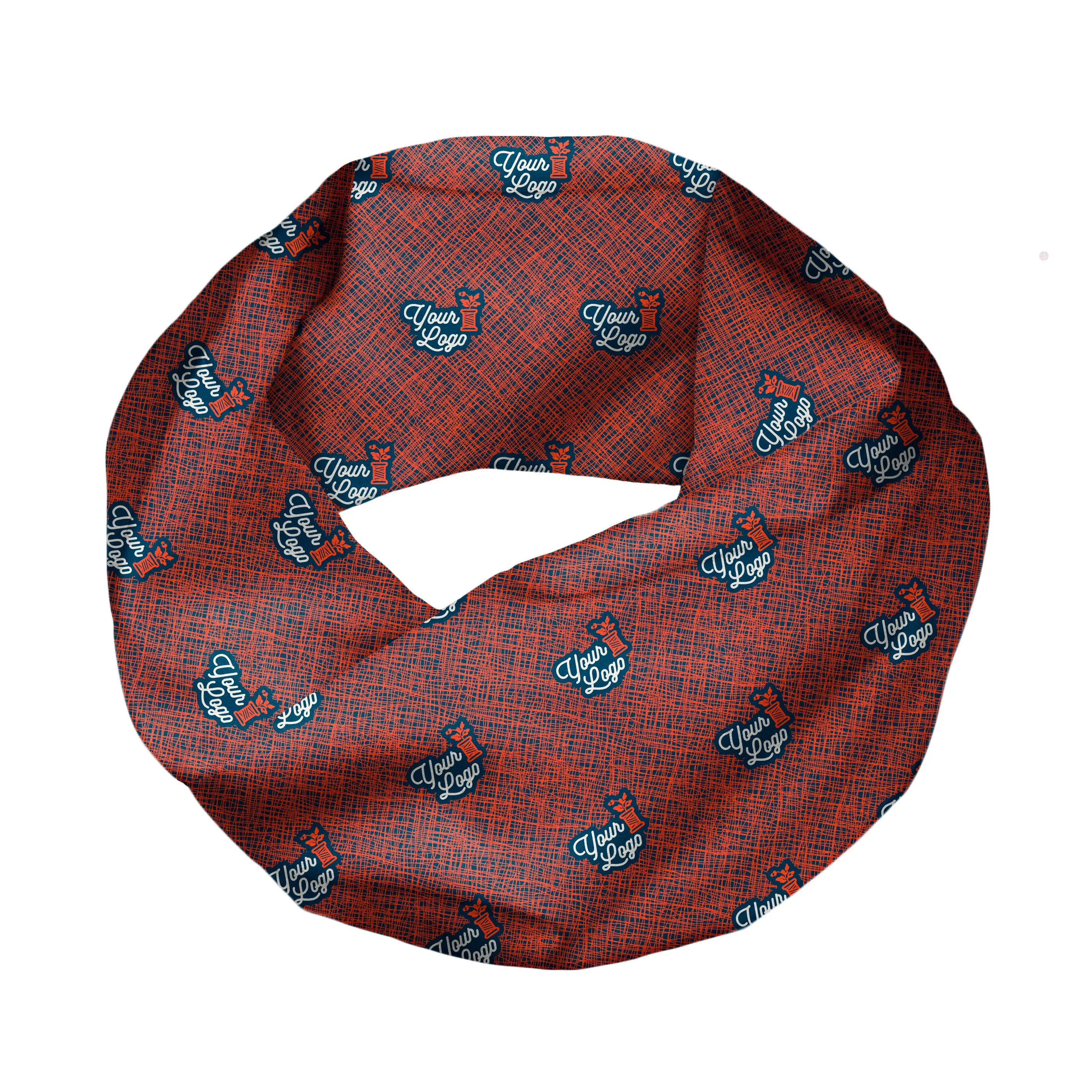 Custom Burlap 2 Logo Infinity Scarf