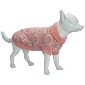 Dan & Sam - Dog Jumper (Pink Rainbows) - 25cm