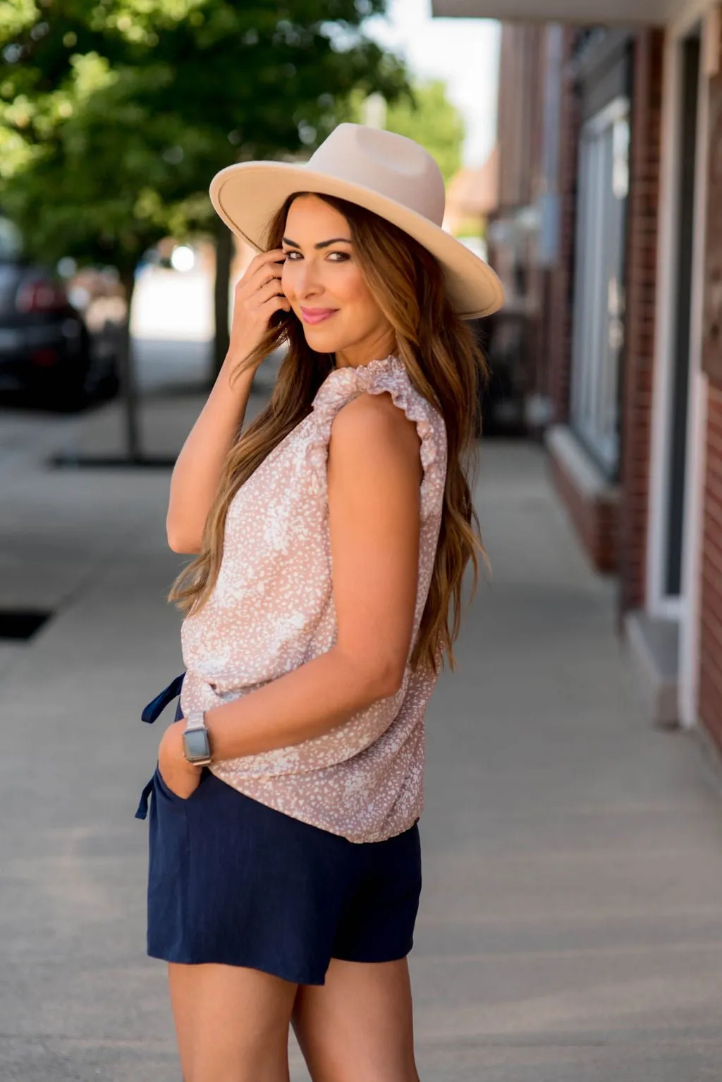 Dandelion Wishes Ruffle Trim Tank
