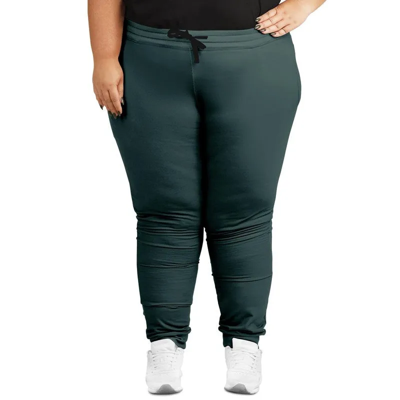 Dark Blue Cool Green Joggers | Unisex | with PLUS sizes | Dark Pale Pastel Blue Cool Green | C30M0Y15K80