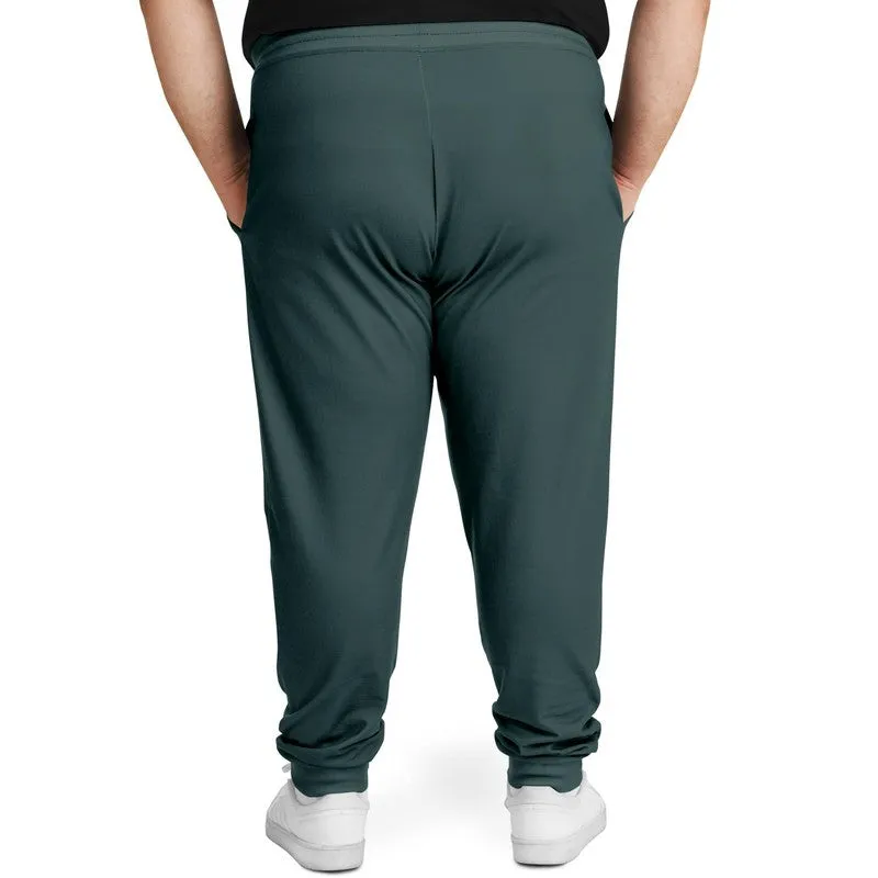 Dark Blue Cool Green Joggers | Unisex | with PLUS sizes | Dark Pale Pastel Blue Cool Green | C30M0Y15K80