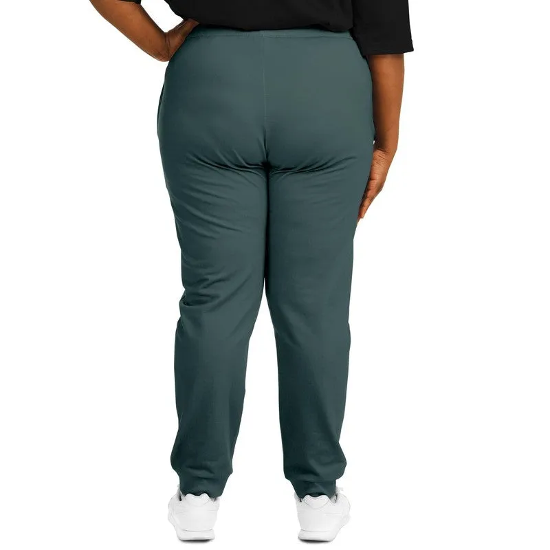 Dark Blue Cool Green Joggers | Unisex | with PLUS sizes | Dark Pale Pastel Blue Cool Green | C30M0Y15K80
