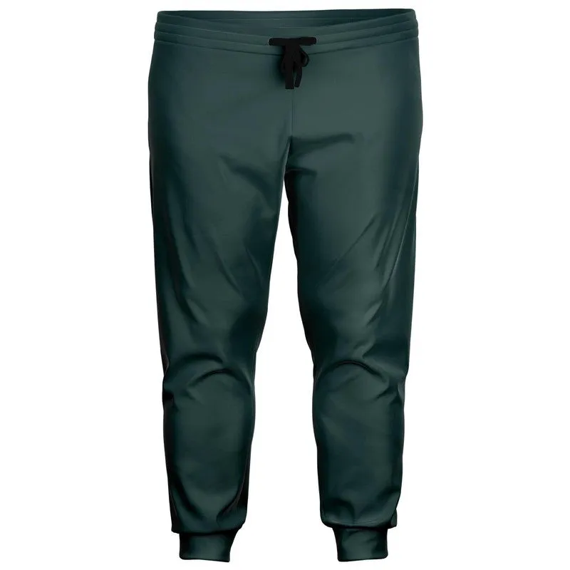 Dark Blue Cool Green Joggers | Unisex | with PLUS sizes | Dark Pale Pastel Blue Cool Green | C30M0Y15K80