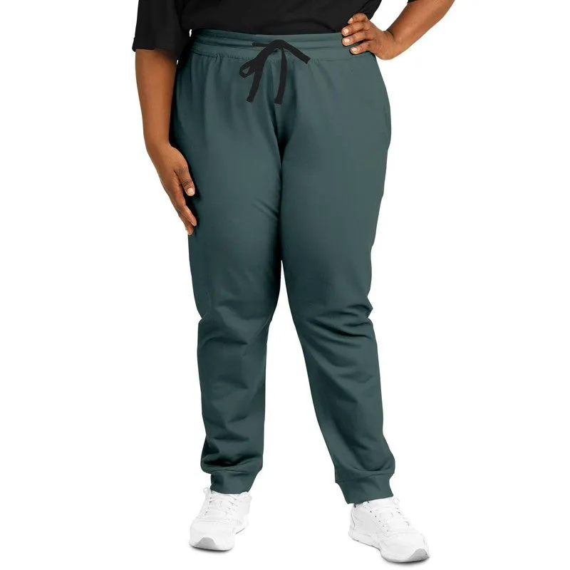 Dark Blue Cool Green Joggers | Unisex | with PLUS sizes | Dark Pale Pastel Blue Cool Green | C30M0Y15K80