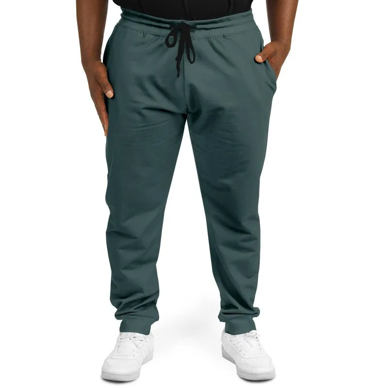Dark Blue Cool Green Joggers | Unisex | with PLUS sizes | Dark Pale Pastel Blue Cool Green | C30M0Y15K80