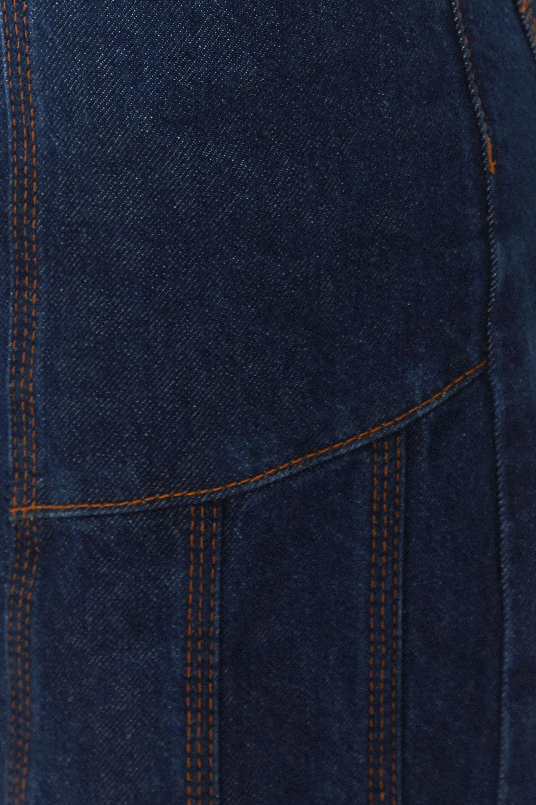 Dark Denim High Waist Snips Pants