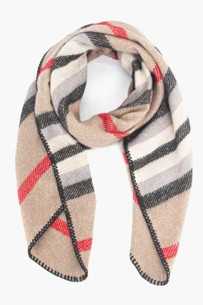 Darla Heavyweight Scarf - Cream, Stripe