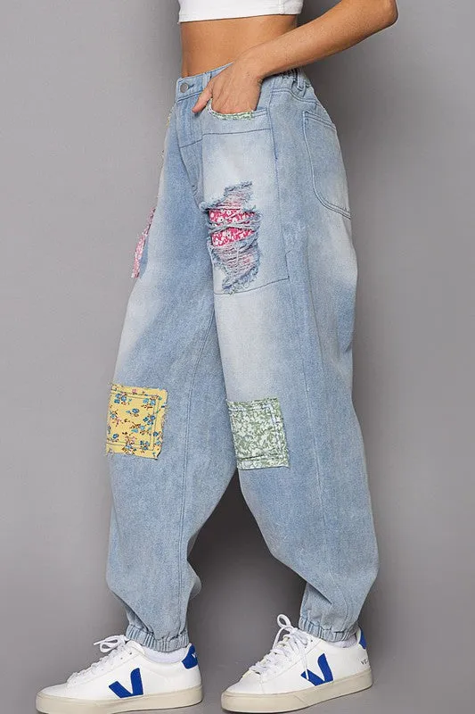 Dayton Color Patched Relaxed Fit Jogger Jeans