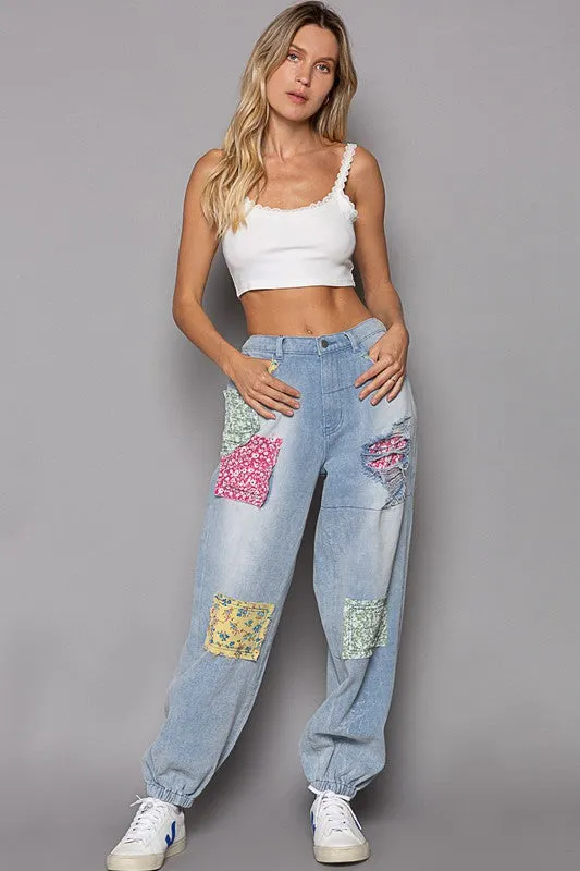 Dayton Color Patched Relaxed Fit Jogger Jeans
