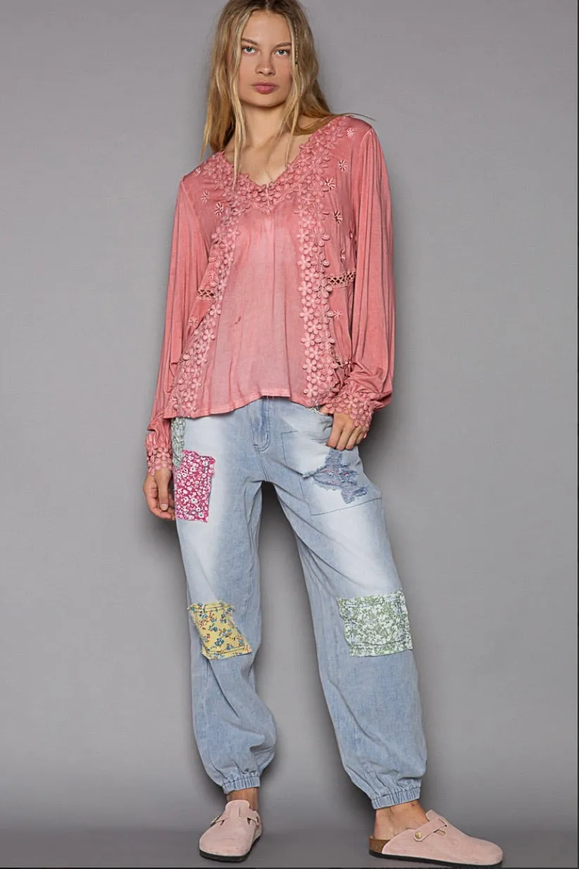 Dayton Color Patched Relaxed Fit Jogger Jeans