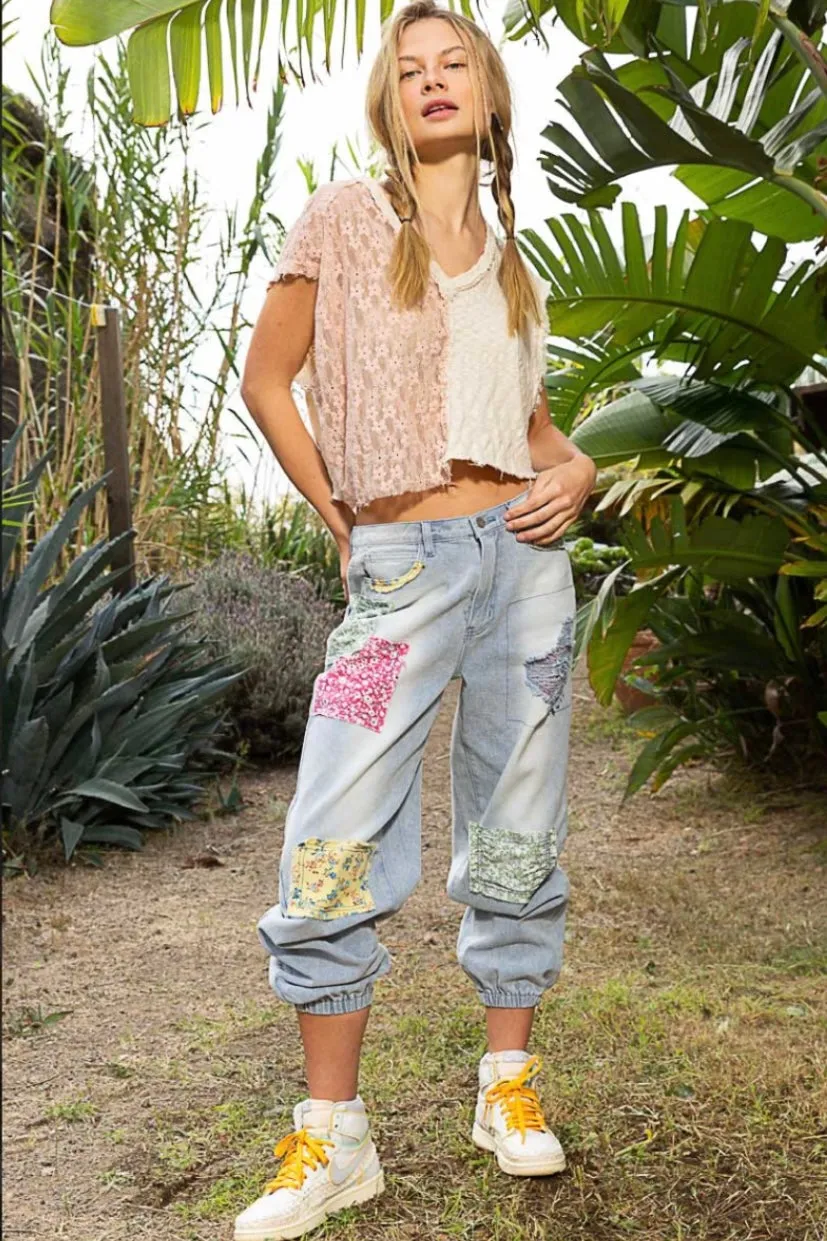Dayton Color Patched Relaxed Fit Jogger Jeans