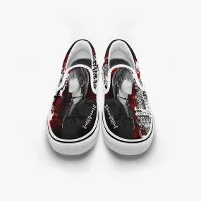 Death Note Kira Deathnote Slip Ons Anime Shoes