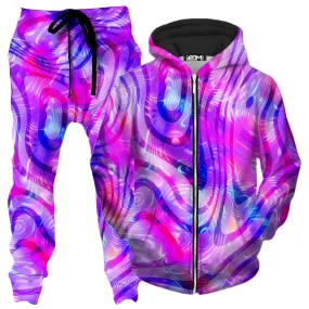 Dilated Zip-Up Hoodie and Joggers Combo