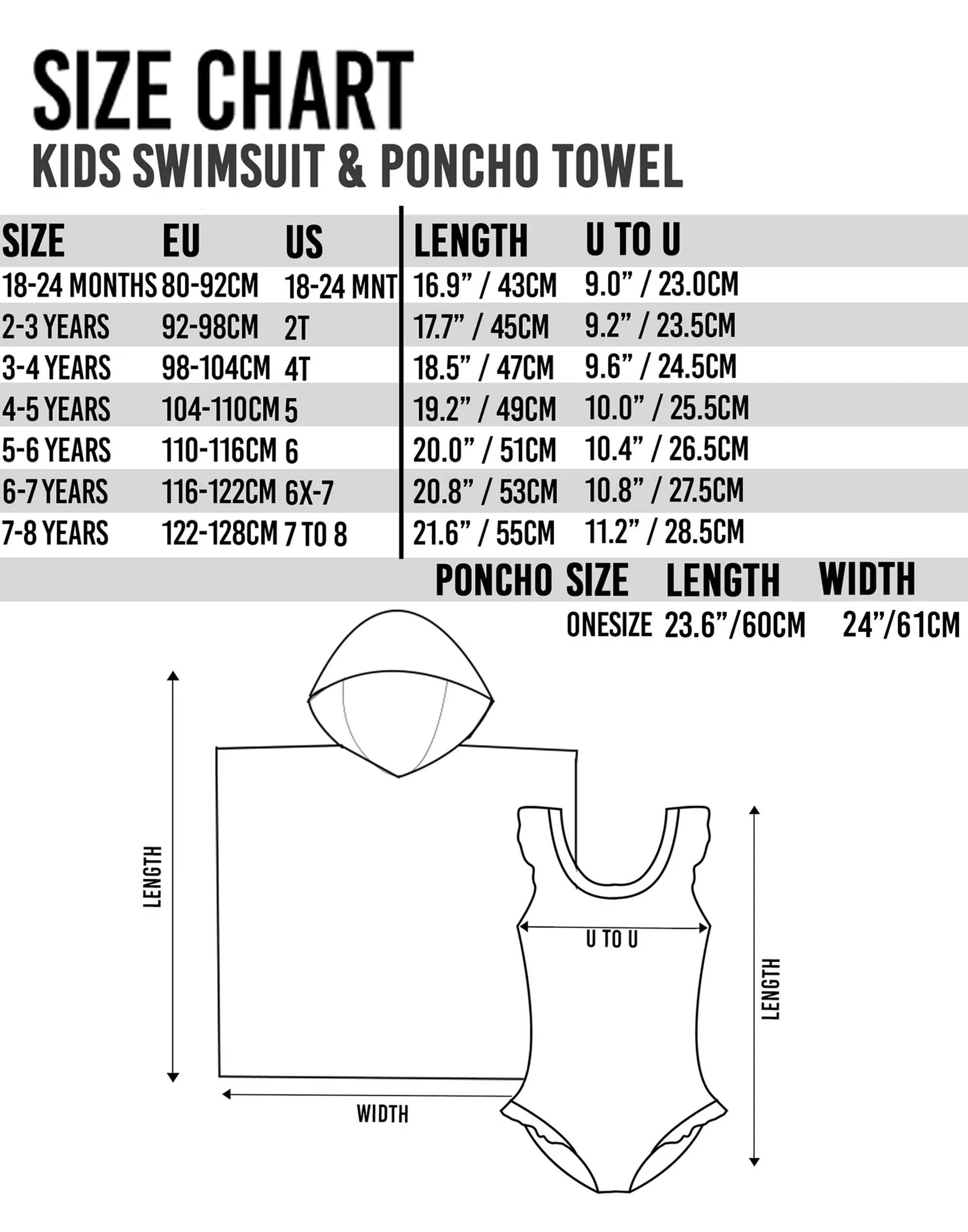 Disney The Little Mermaid Girl's Swimsuit And Hooded Towel Poncho Set Blue