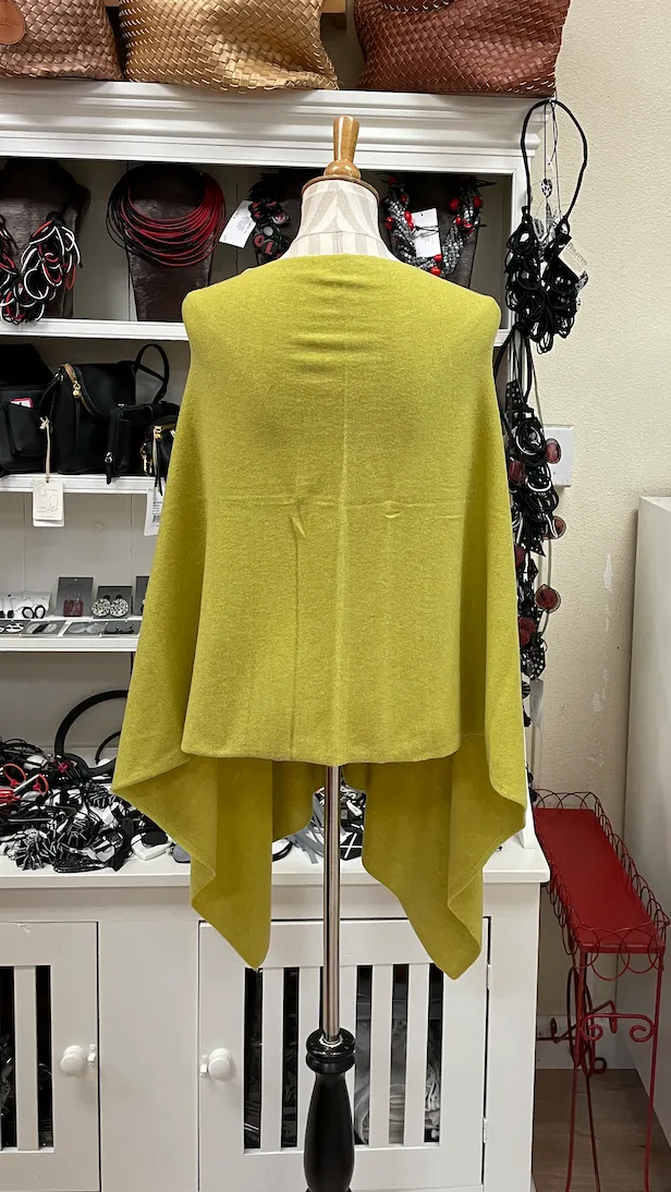 Dolma Cashmere Poncho - LIME