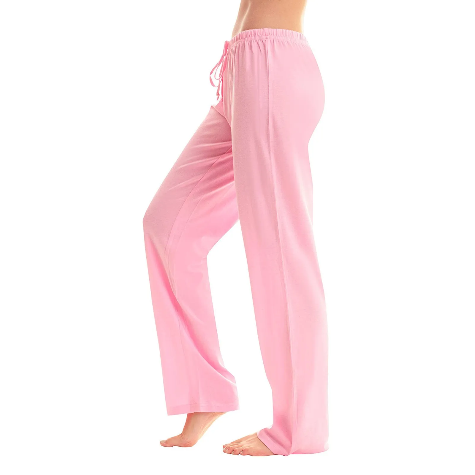 Drawstring Plaid Print Trousers Casual Loose Sports Home Pants Women