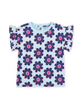Easy Ruffle Sleeve Printed Tee -  Rosebank Floral