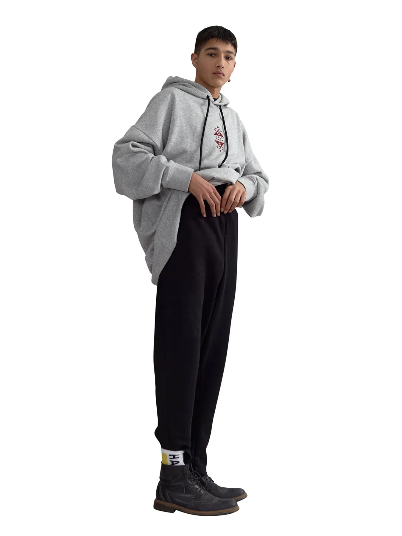Eli Oversized Organic Cotton Hoodie, Grey