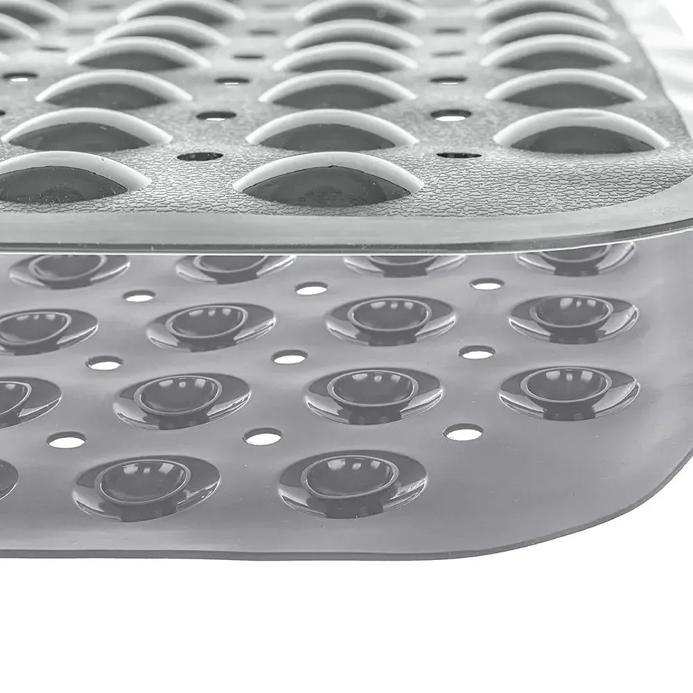 Experia Anti-Slip with Suction Cup Bath Mat, 106 x 60 cm Grey Color (Soft-Pebble)
