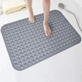 Experia Anti-Slip with Suction Cup Bath Mat, 106 x 60 cm Grey Color (Soft-Pebble)