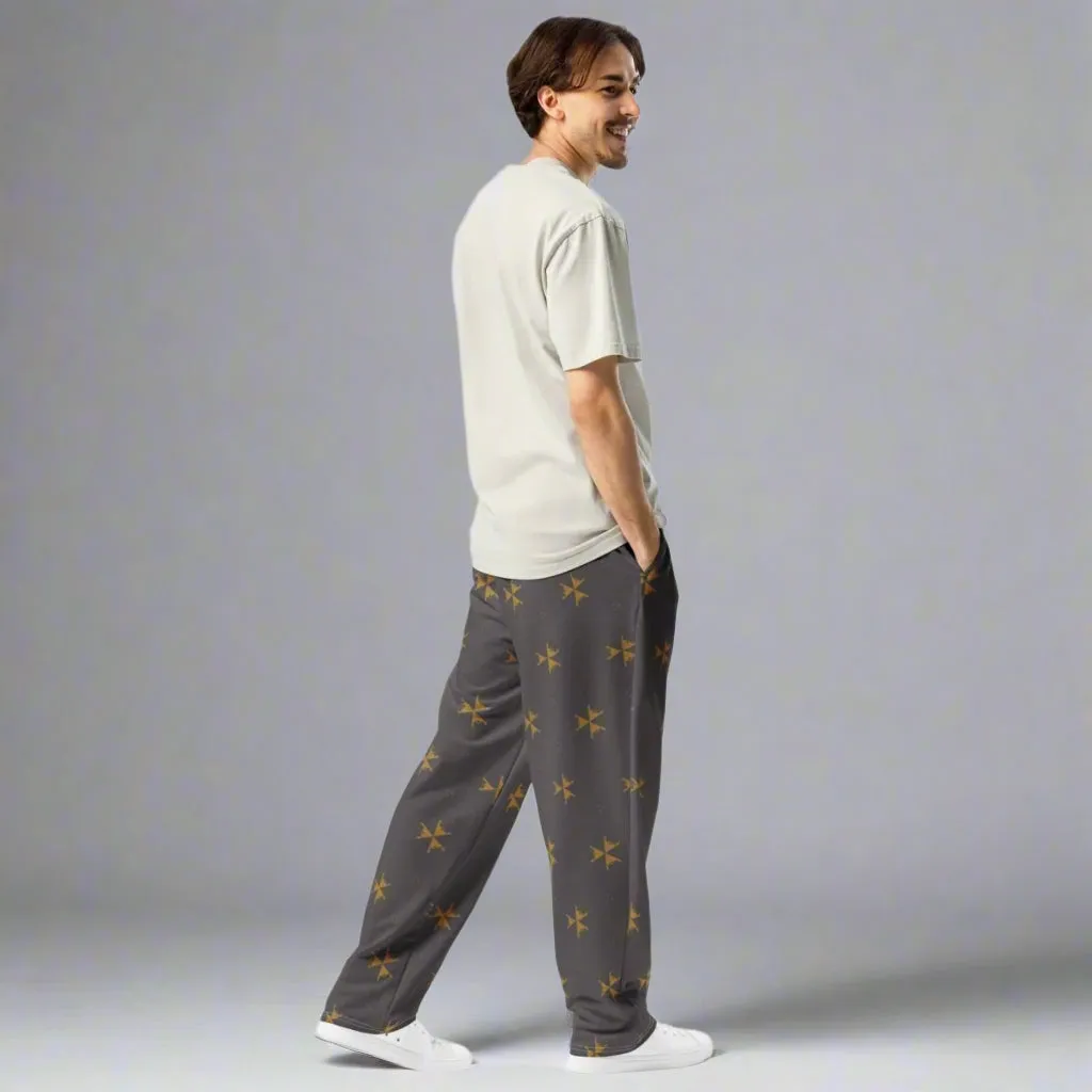 Fall Abstract Wide Leg Joggers 2XS-6XL