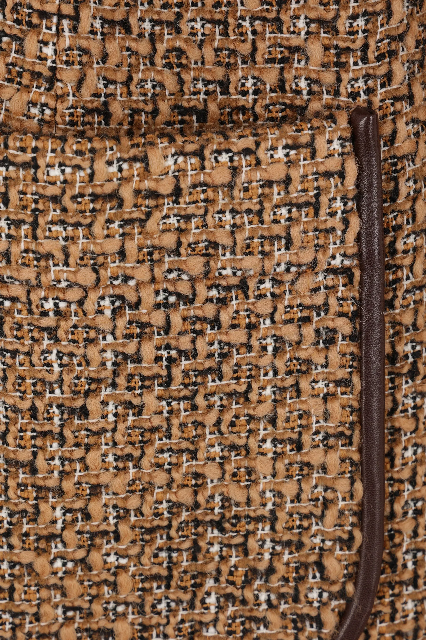 Fantasy Tweed Single-Breasted Overcoat