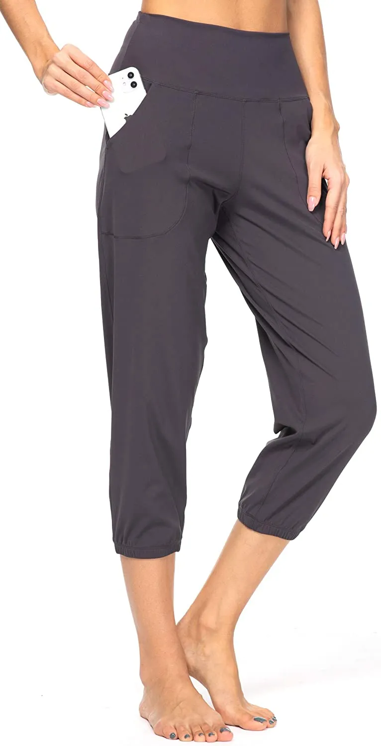 FashionSierra - Women's Joggers with Pockets High Waisted Workout Athletic Sports