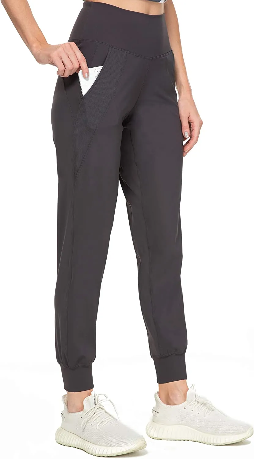 FashionSierra - Women's Joggers with Pockets High Waisted Workout Athletic Sports