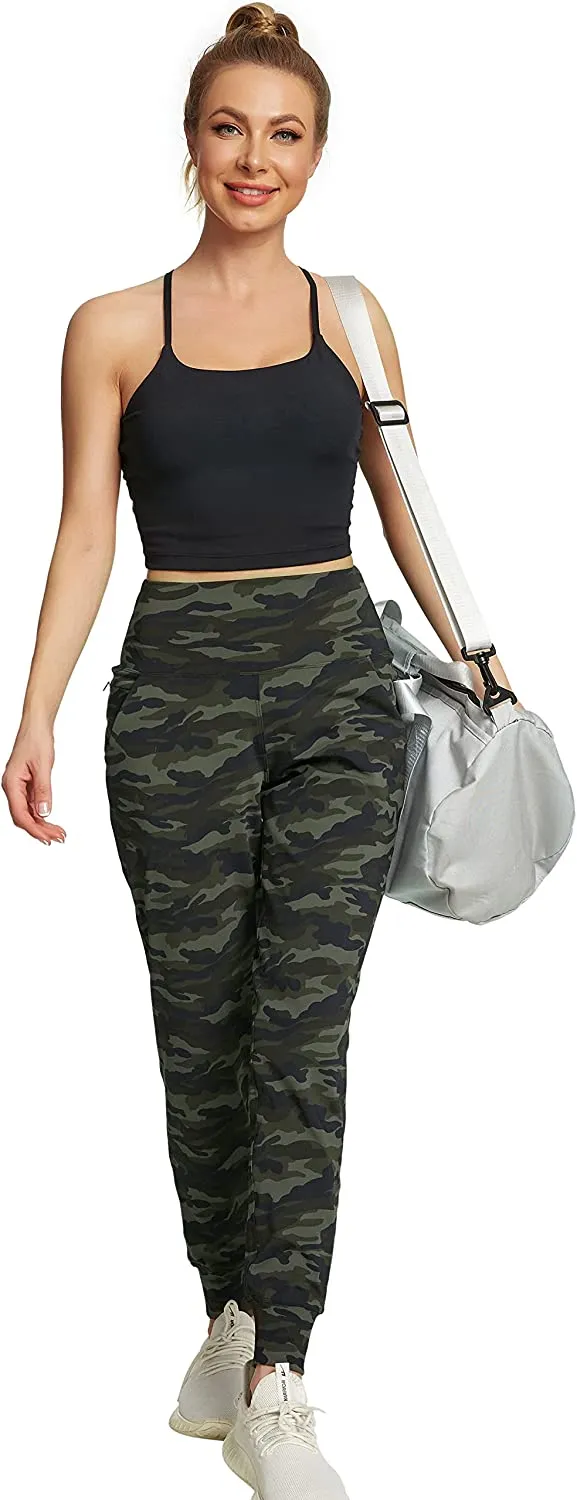 FashionSierra - Women's Joggers with Pockets High Waisted Workout Athletic Sports