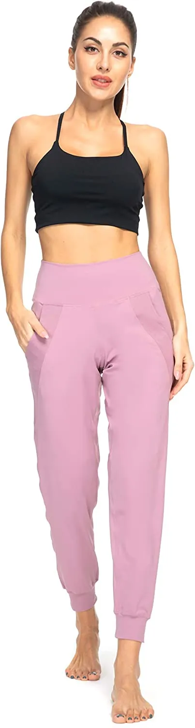 FashionSierra - Women's Joggers with Pockets High Waisted Workout Athletic Sports