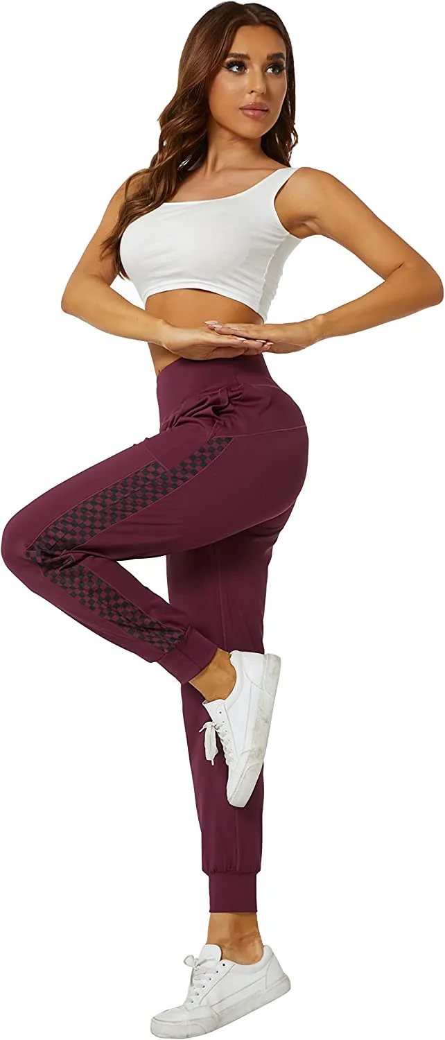 FashionSierra - Women's Joggers with Pockets High Waisted Workout Athletic Sports