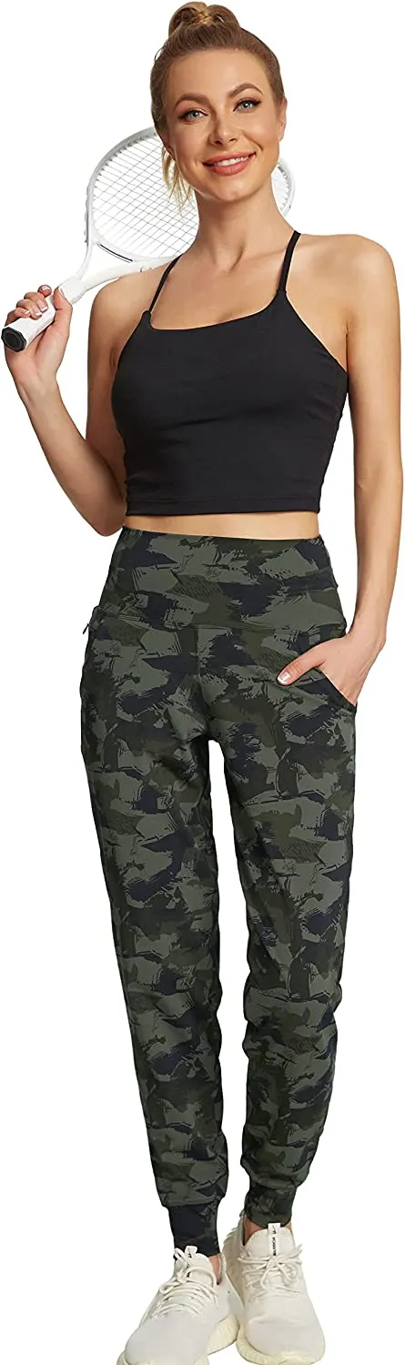 FashionSierra - Women's Joggers with Pockets High Waisted Workout Athletic Sports