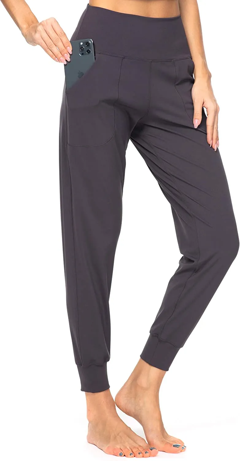 FashionSierra - Women's Joggers with Pockets High Waisted Workout Athletic Sports