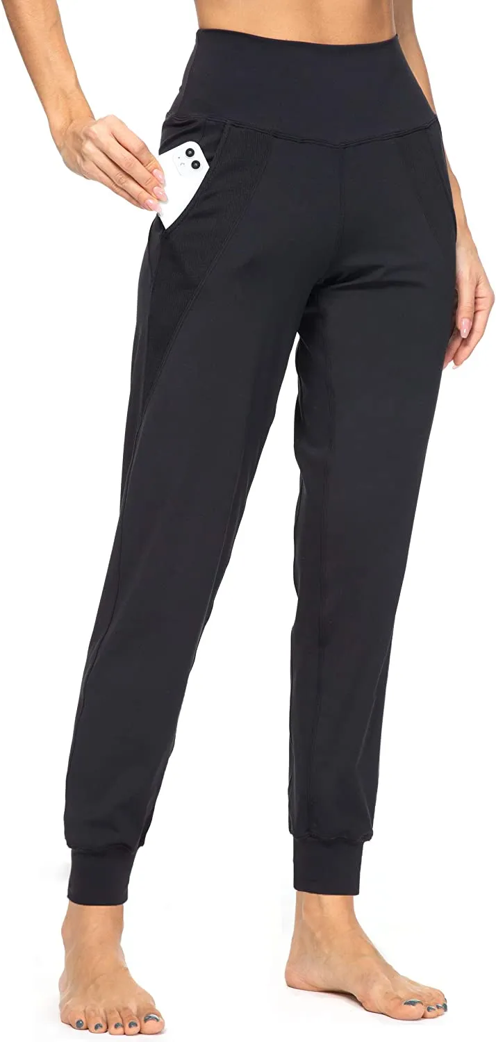 FashionSierra - Women's Joggers with Pockets High Waisted Workout Athletic Sports