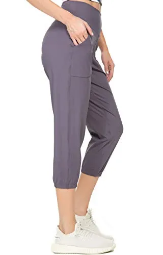 FashionSierra - Women's Joggers with Pockets High Waisted Workout Athletic Sports