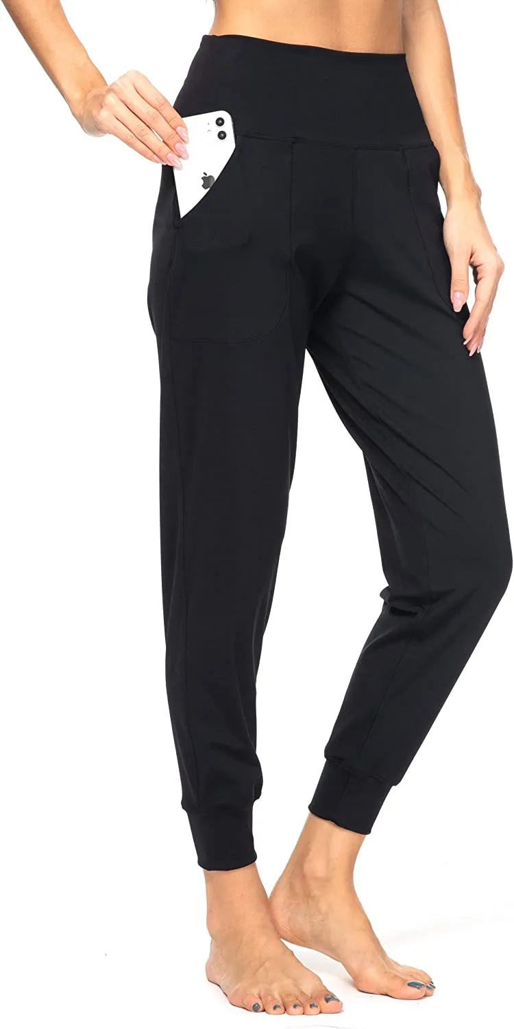 FashionSierra - Women's Joggers with Pockets High Waisted Workout Athletic Sports