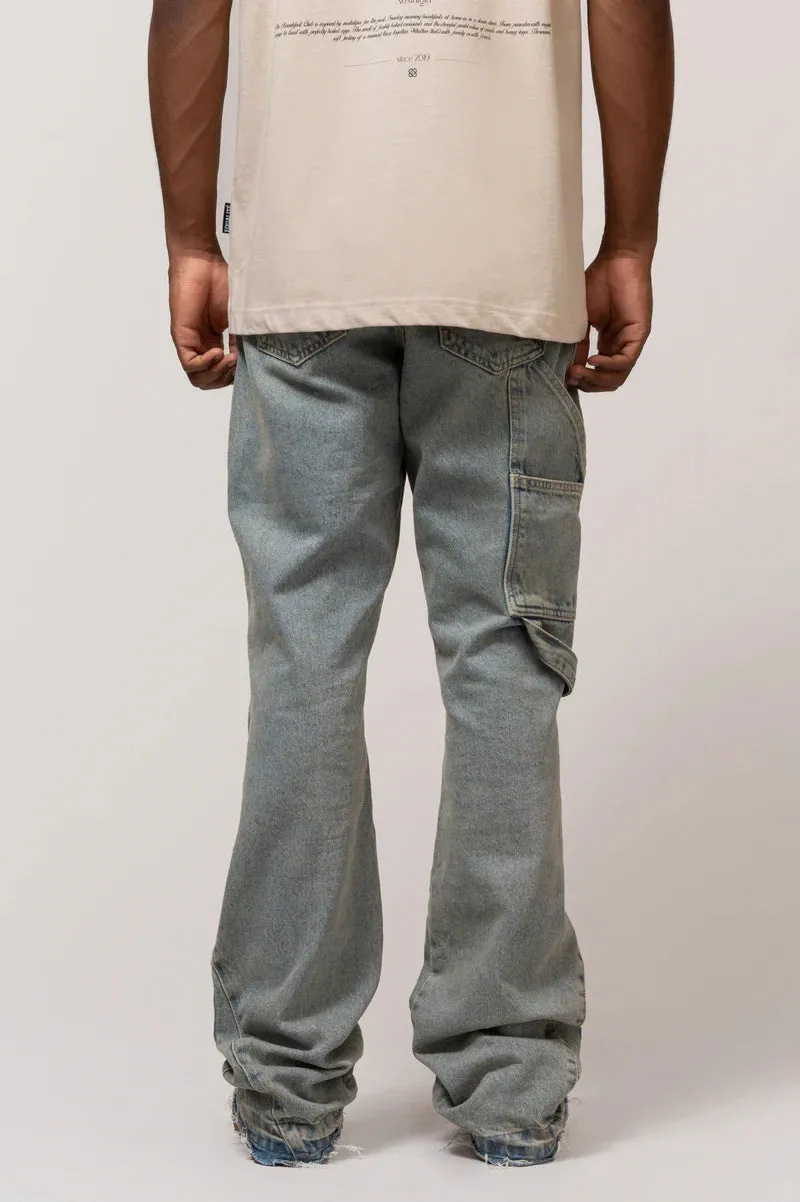 FLARED CARPENTER JEANS ISLAND BLUE