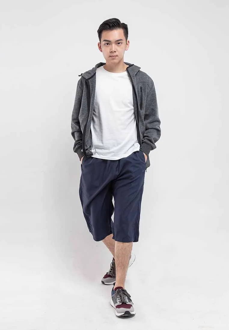 Forest Plus Size Elastic 3 Quarter Pants Shorts Men Casual Short Pants Men | Seluar Pendek Lelaki 3 Suku - PL65816
